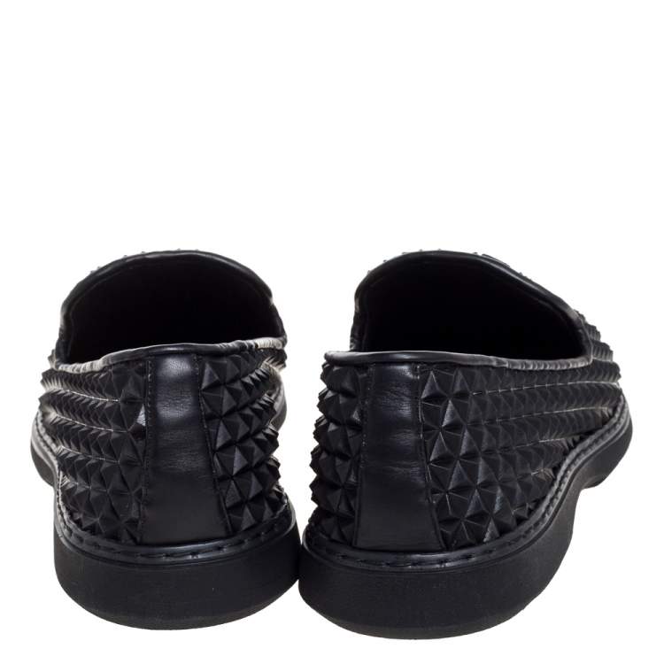 Pre Owned Giuseppe Zanotti Black Studded Rubber Slip On Sneakers Size 44
