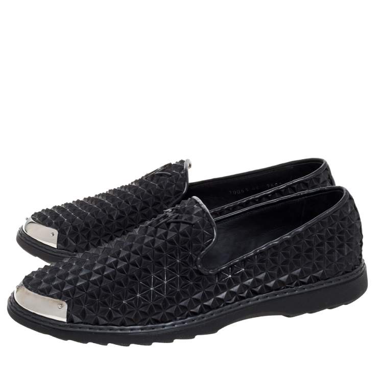 Pre Owned Giuseppe Zanotti Black Studded Rubber Slip On Sneakers Size 44