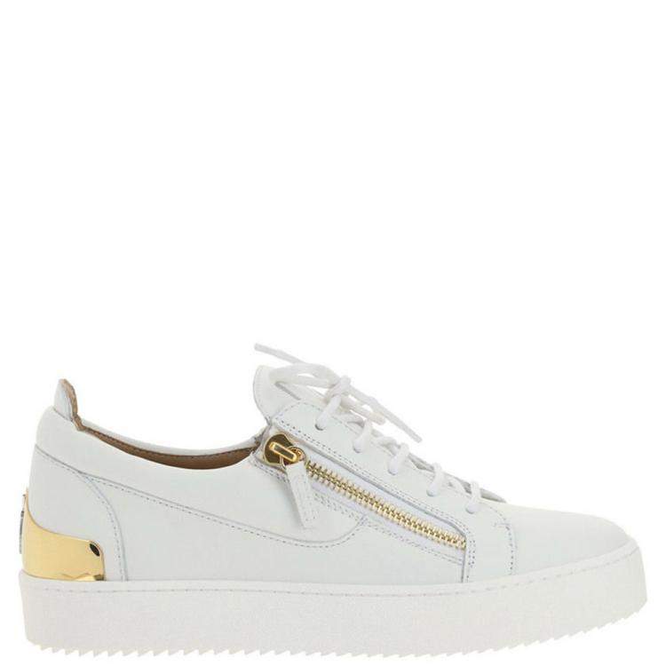 giuseppe zanotti white and gold