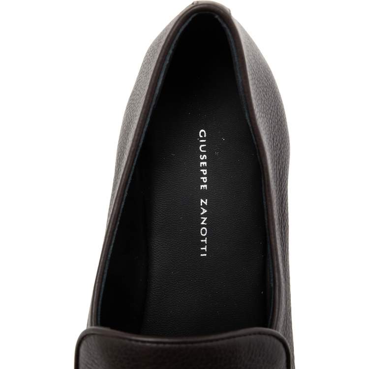 Pre Owned Giuseppe Zanotti Brown Leather Loafers Size 44