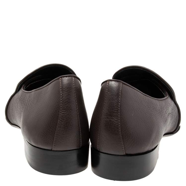 Pre Owned Giuseppe Zanotti Brown Leather Loafers Size 44