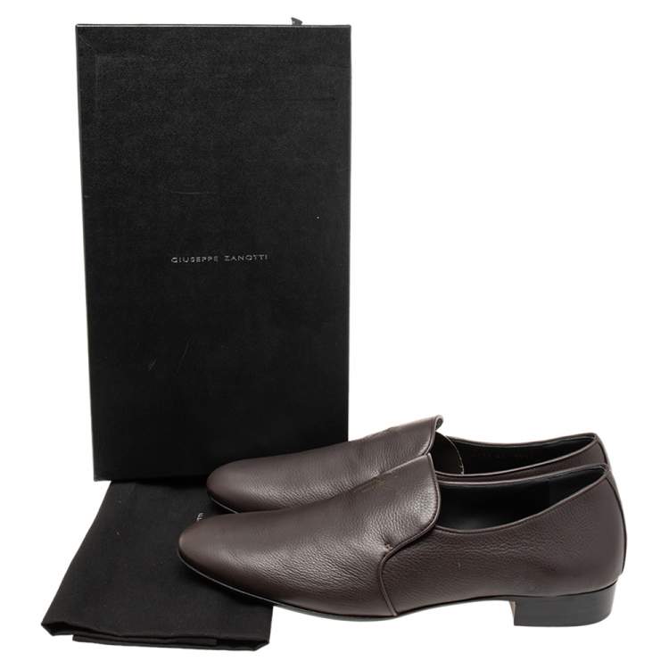 Pre Owned Giuseppe Zanotti Brown Leather Loafers Size 44