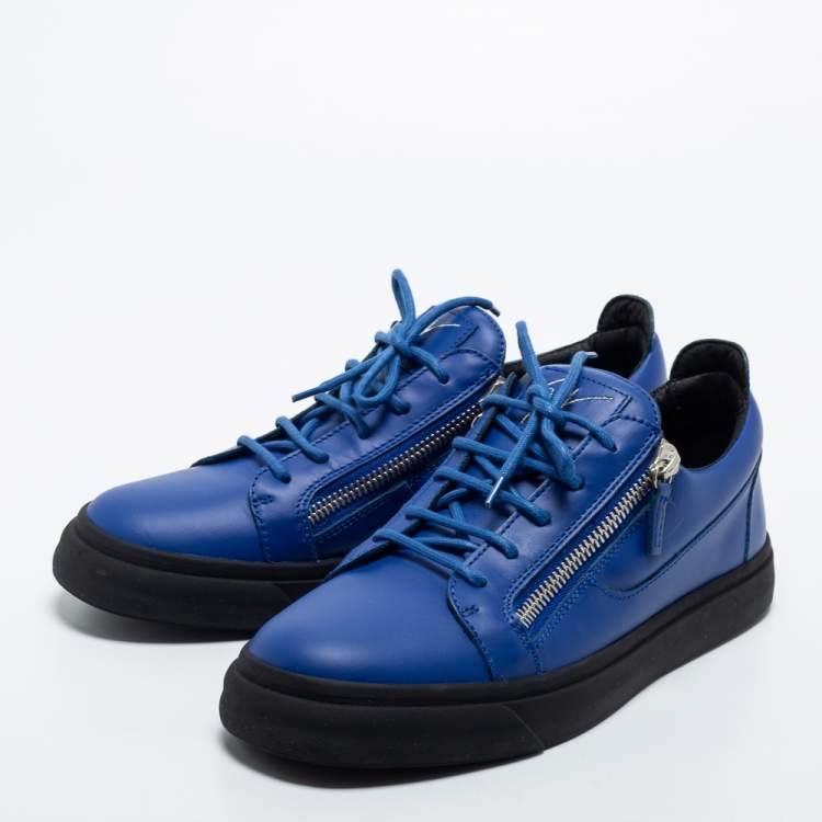 Forenkle Forfærdeligt lur Giuseppe Zanotti Blue Leather Frankie Low Top Sneakers Size 43 Giuseppe  Zanotti | TLC