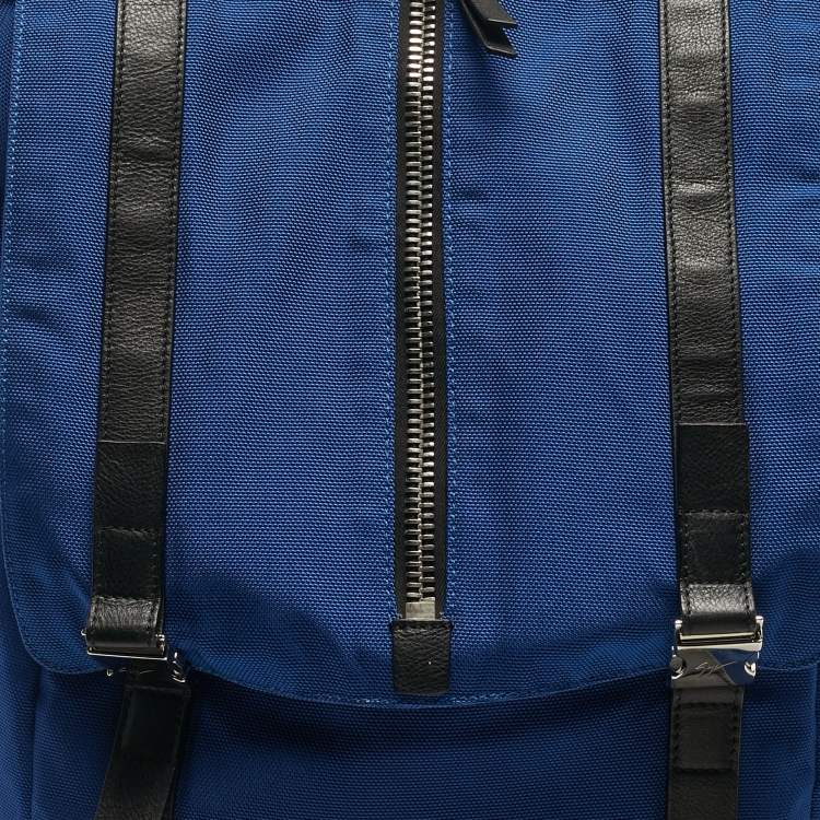 مملوكة مسبقًا Giuseppe Zanotti Blue/Black Nylon Flap Backpack