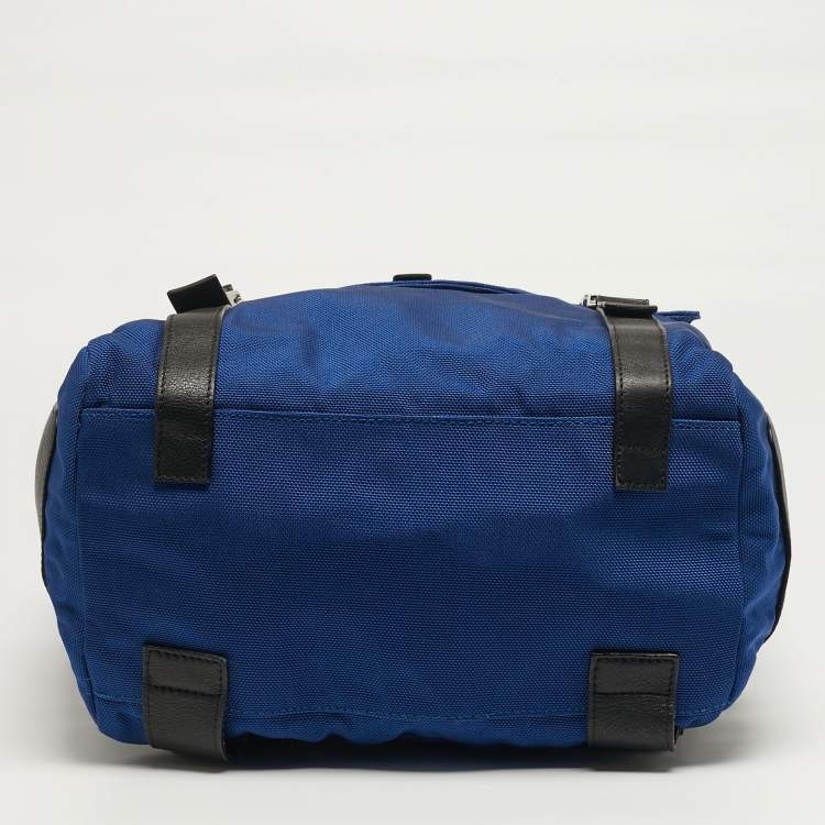 مملوكة مسبقًا Giuseppe Zanotti Blue/Black Nylon Flap Backpack