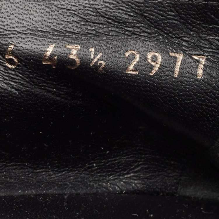 Pre Owned Giuseppe Zanotti Black Leather Anchor Smoking Slippers 43.5