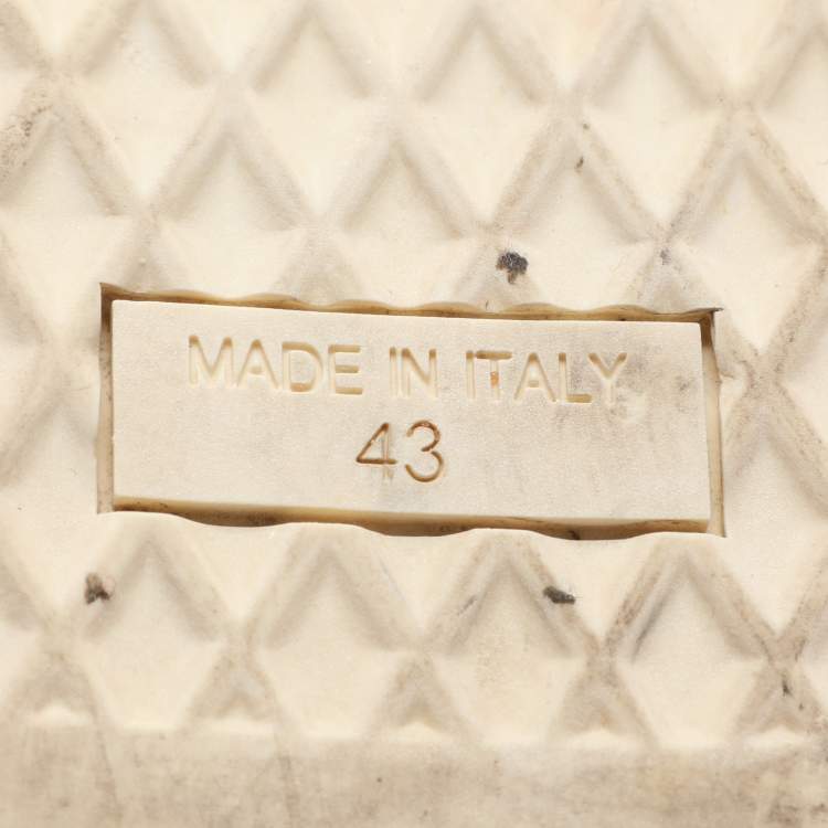 Pre Owned Giuseppe Zanotti Coby Size 43 White Croc Embossed Leather High Top Sneakers