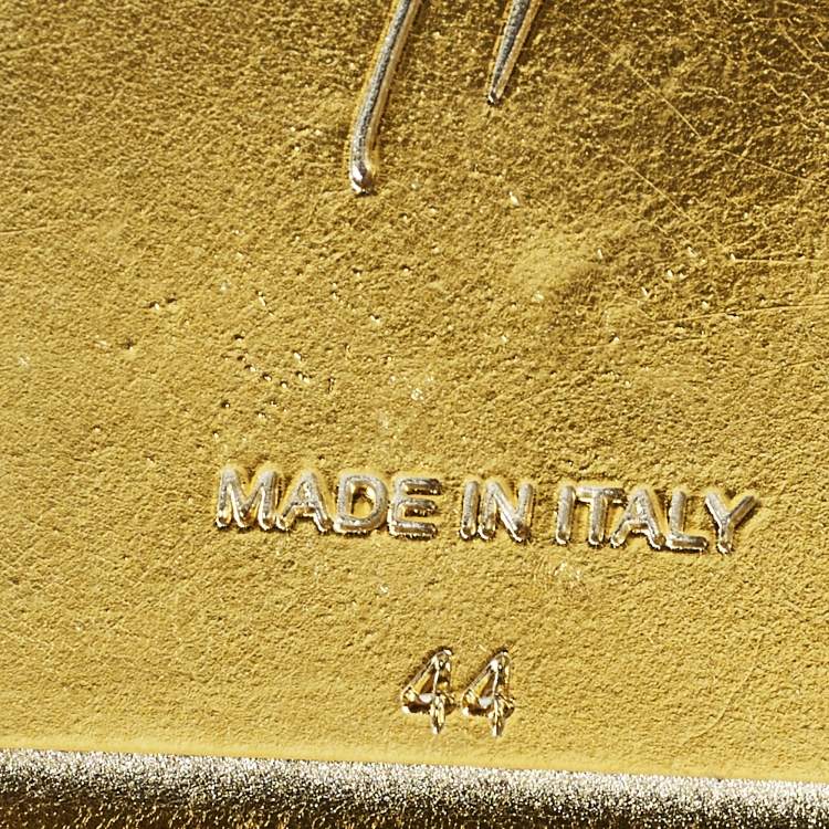 Pre Owned Giuseppe Zanotti Frankie Size 44 Navy Blue Patent Leather and Velvet Low Top Sneakers