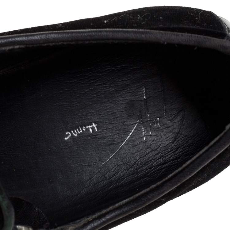 Pre Owned Giuseppe Zanotti Black Velvet Eve Slip On Sneakers Size 40