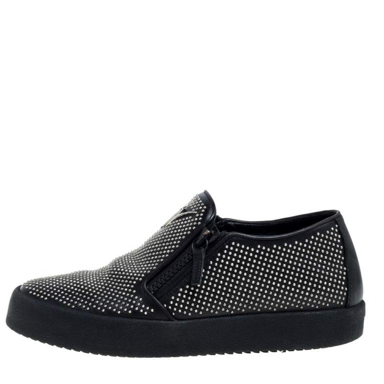 Banyan cirkulære Opaque Giuseppe Zanotti Black Studded Leather Eve Slip On Sneakers Size 43 Giuseppe  Zanotti | TLC