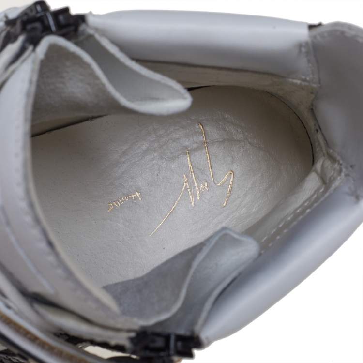 Pre Owned Giuseppe Zanotti White Leather May Birel Sneakers Size 43