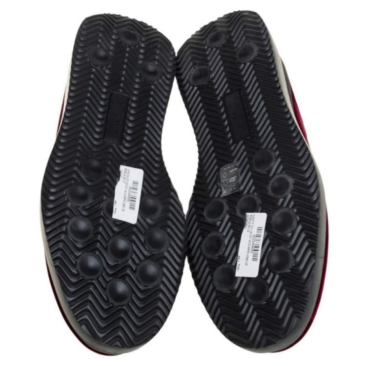 Pre Owned Giuseppe Zanotti Burgundy Velvet Slip On Sneakers Size 42