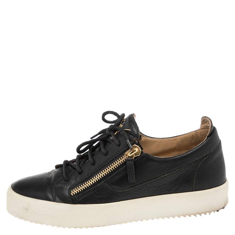 Giuseppe Black Leather Frankie Sneakers Size 42 Giuseppe | TLC