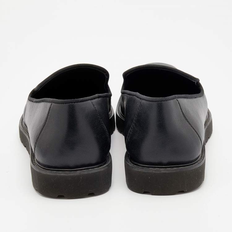 Pre Owned Giuseppe Zanotti Black Leather Slip On Loafers Size 43