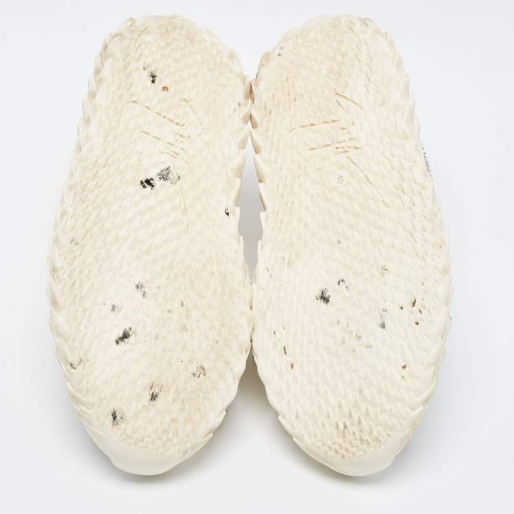 Pre Owned Giuseppe Zanotti White Leather Urchin Low Top Sneakers Size 40