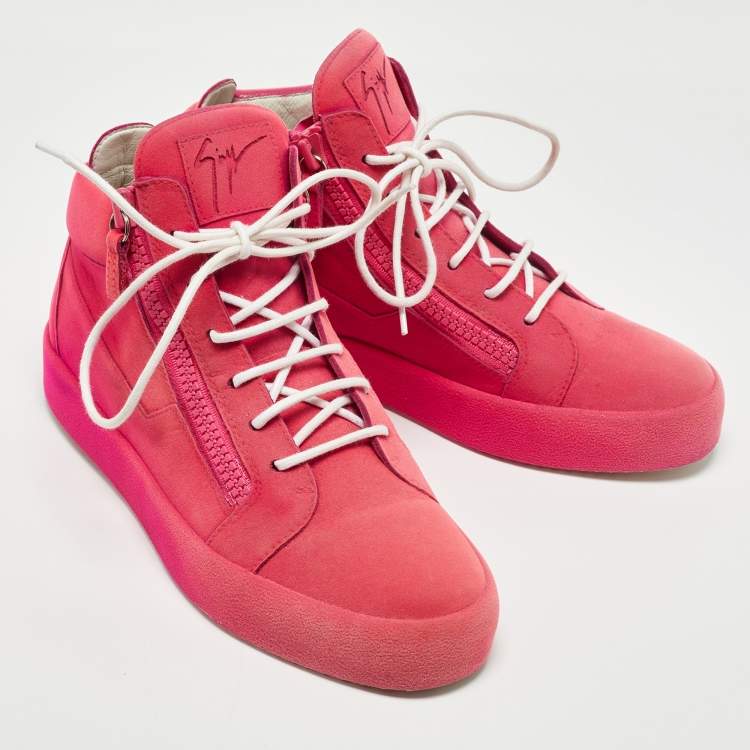 Pre Owned Giuseppe Zanotti Two Tone Suede Kriss High Top Sneakers Size 43