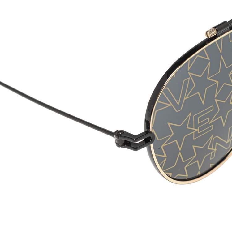 Pre Owned Givenchy Black/Gold GV7057/S Nude Aviator Sunglasses