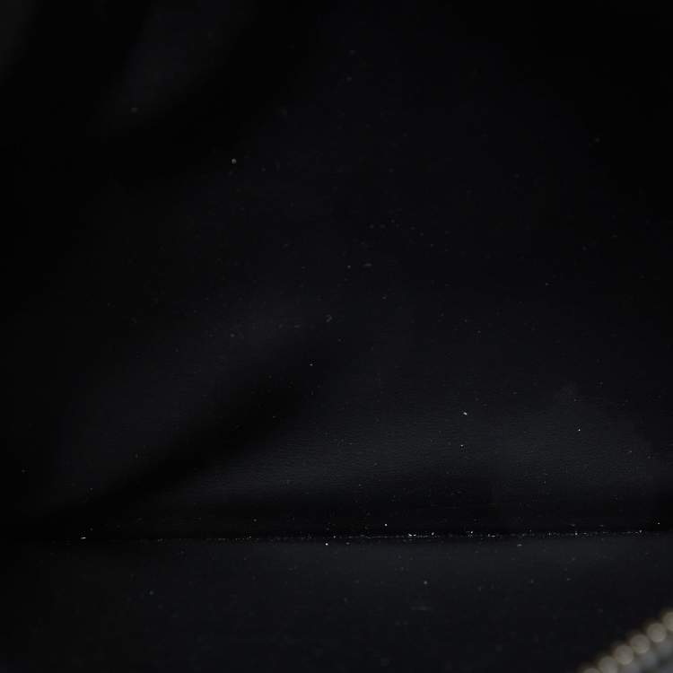 Pre Owned Givenchy Tri Color Leather Reverse Logo Flat Zip Pouch