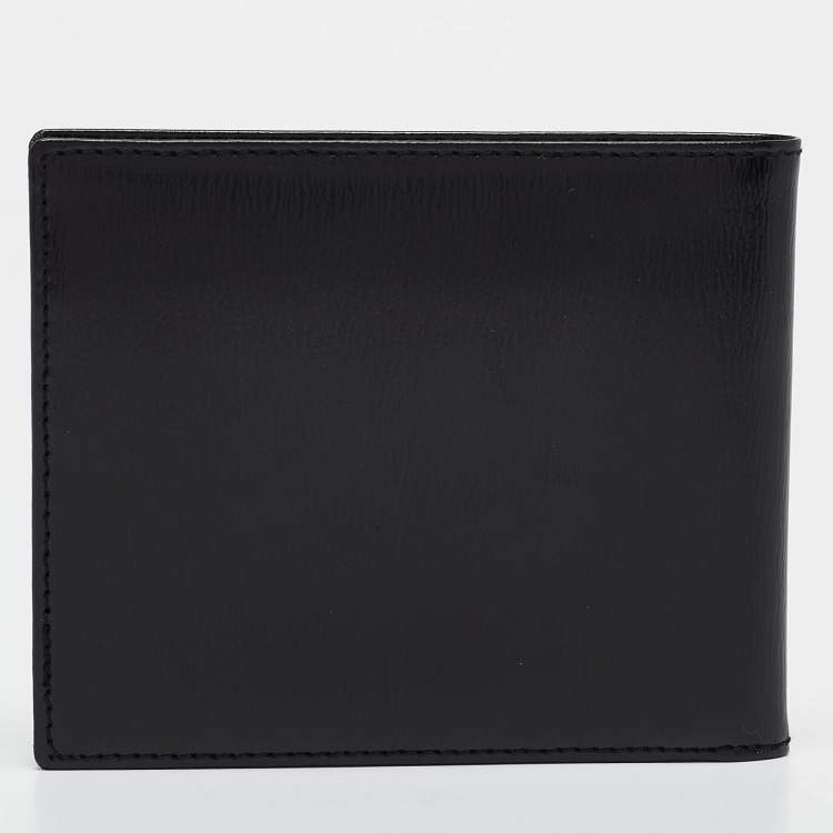 Pre Owned Givenchy Black Glossy Leather Bifold Compact Wallet