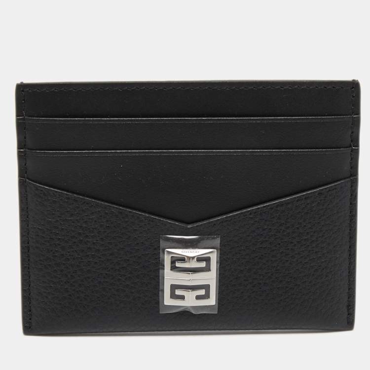 Pre Owned Givenchy Black Leather Card Holder