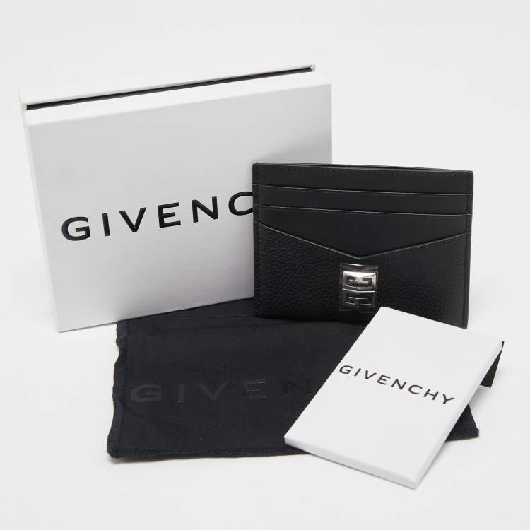 Pre Owned Givenchy Black Leather Card Holder