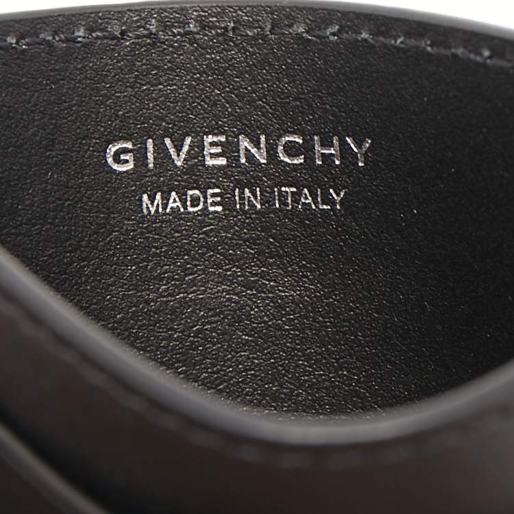 Pre Owned Givenchy Black Leather Card Holder