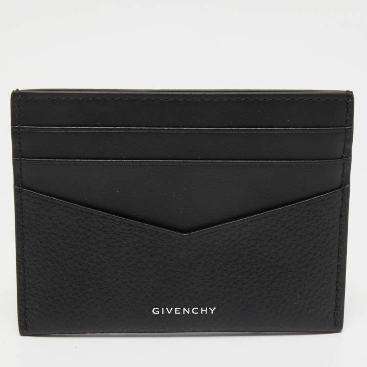 Pre Owned Givenchy Black Leather Card Holder