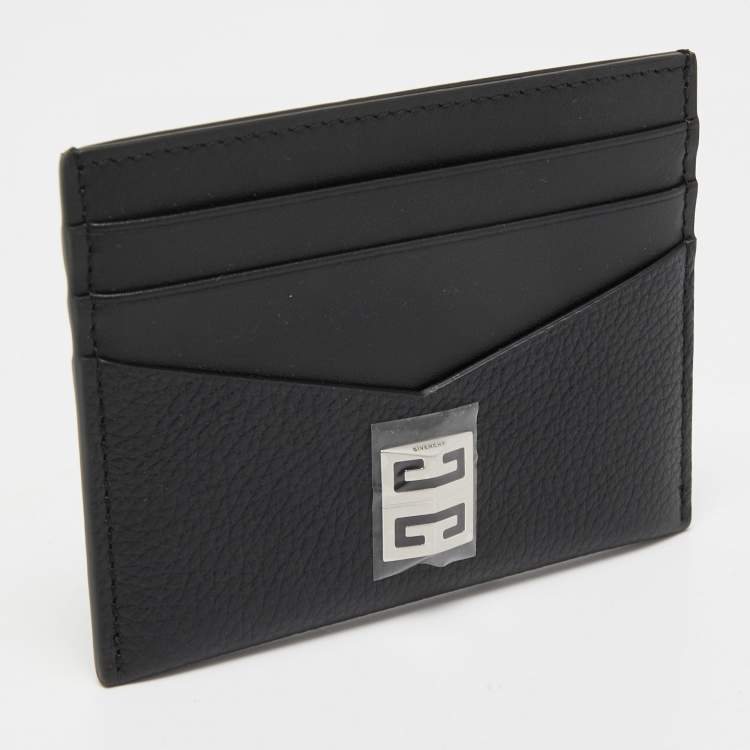 Pre Owned Givenchy Black Leather Card Holder