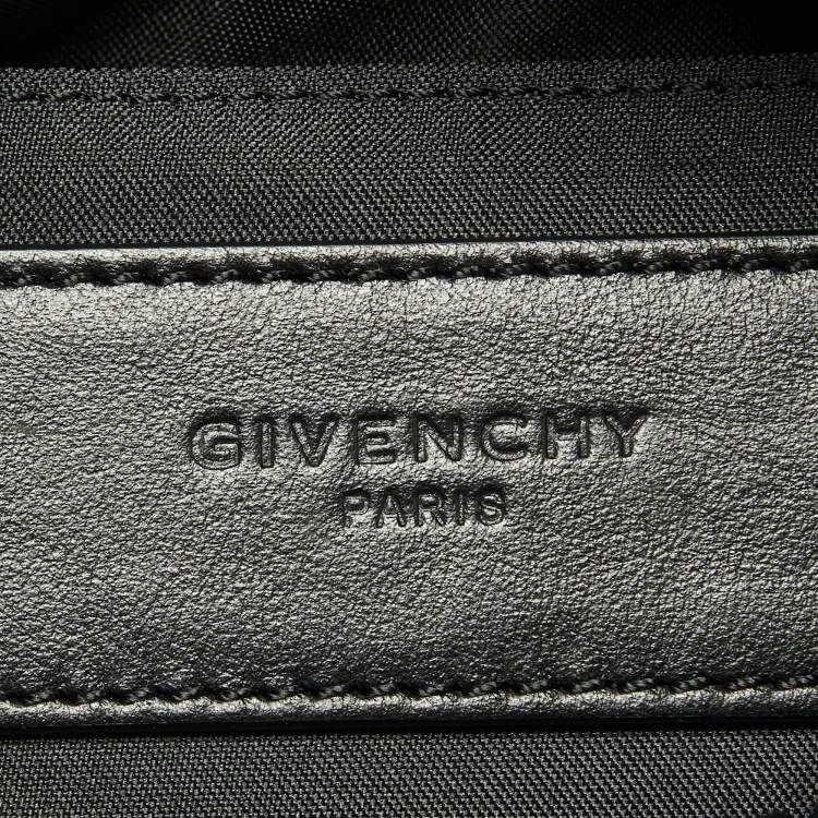 Pre Owned Givenchy Deep Green/Black Nylon and Leather Messenger Bag