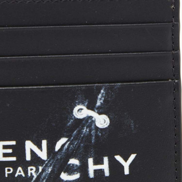 Pre Owned Givenchy Black Leather Logo Card Holder