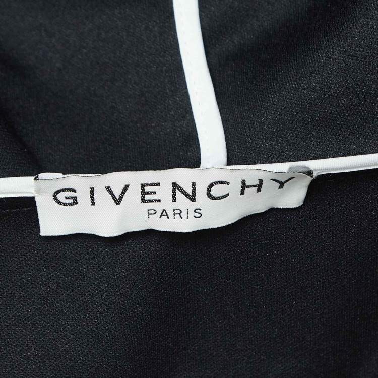 Pre Owned Givenchy Black Contrast Trim Synthetic Oversized Raincoat M