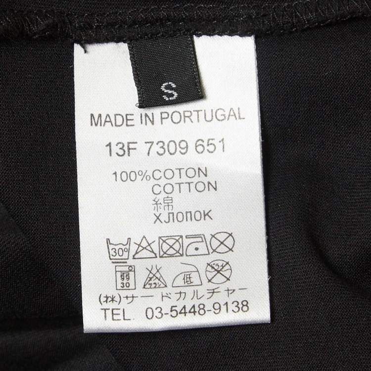 Pre Owned Givenchy Black HDG Print Cotton T-Shirt S