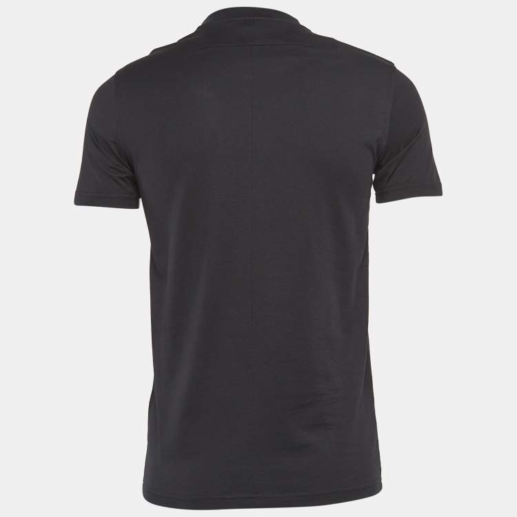 Pre Owned Givenchy Black Stars Shield Print Cotton T-Shirt XS