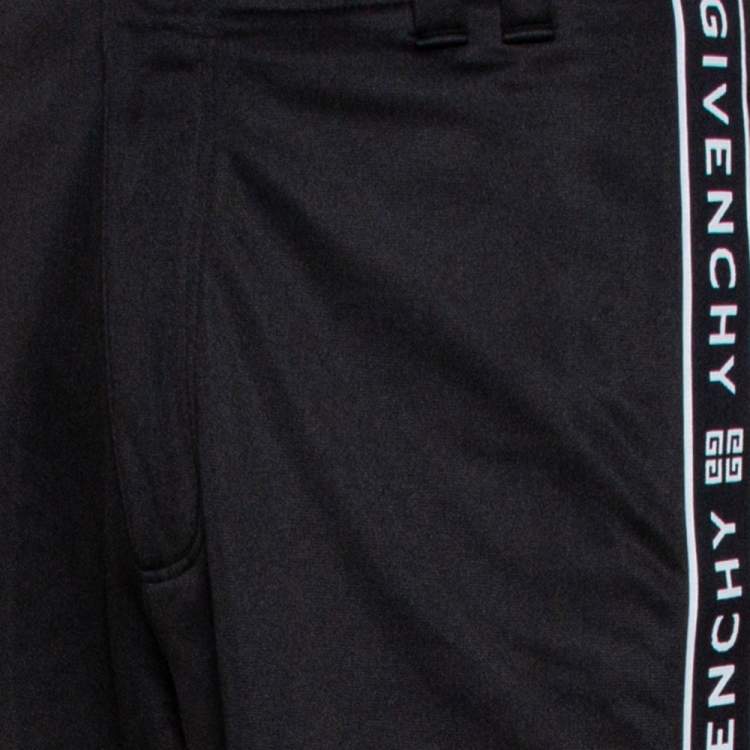 Pre Owned Givenchy Black Side Logo Tape Detail Jogging Pants XL