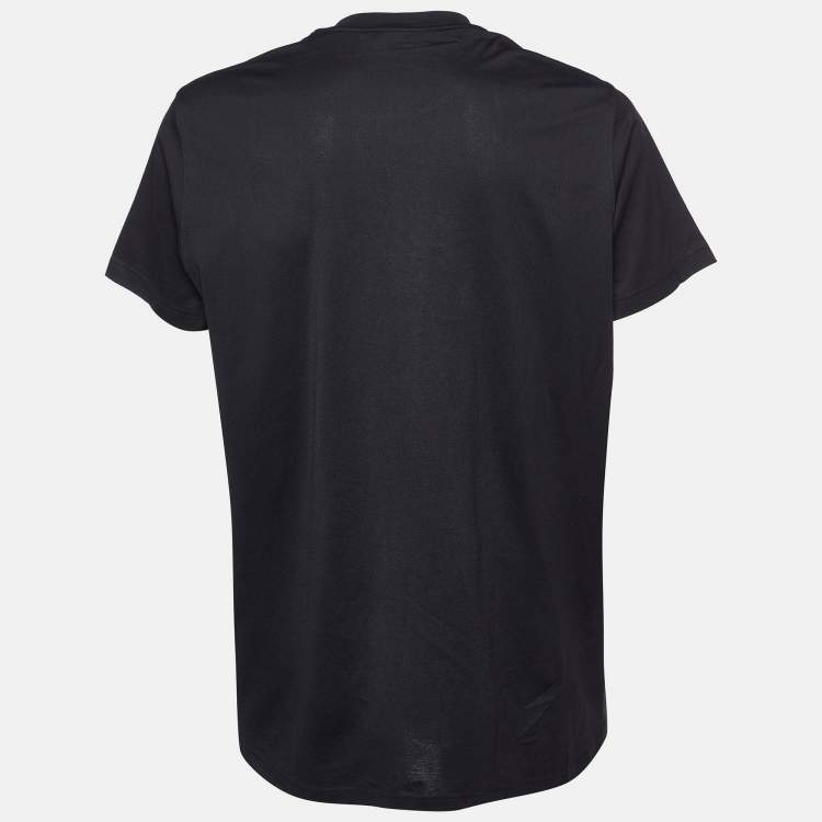 Pre Owned Givenchy Black Cotton Shark Print Cotton Oversized T-Shirt XS
