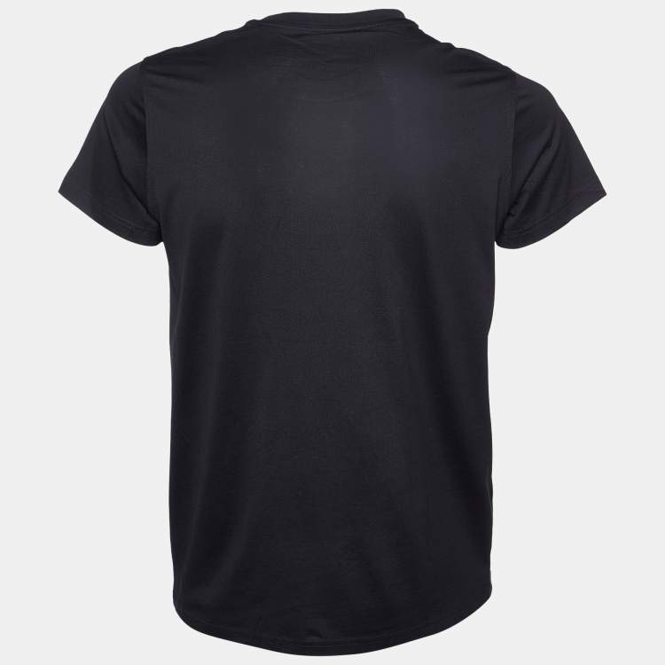 Pre Owned Givenchy Black Infinity Rings Logo Print Cotton Regular Fit T-Shirt XXS