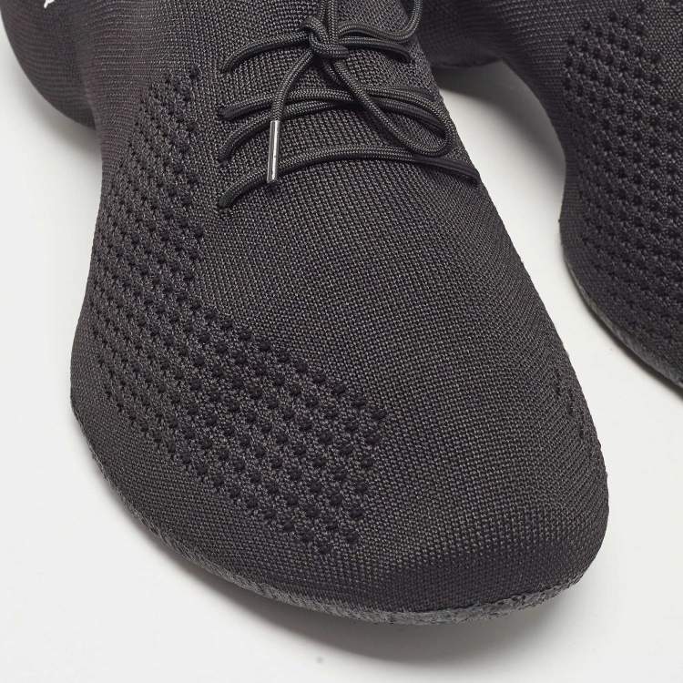 Pre Owned Givenchy Black Knit Fabric TK-360 Low Top Sneakers Size 39.5