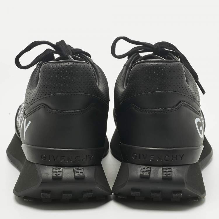 Pre Owned Givenchy Black Leather Spectre Runner Lace Up Sneakers Size 44