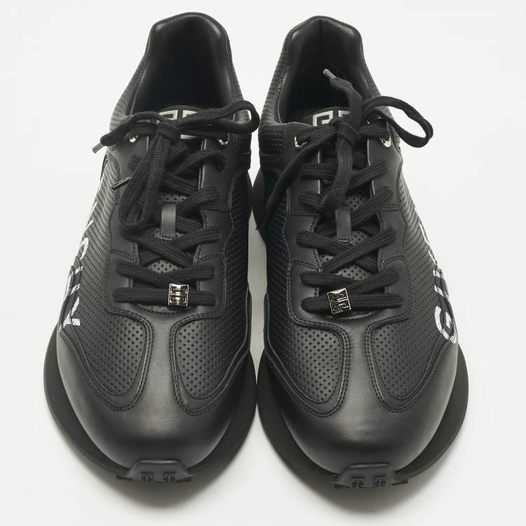 Pre Owned Givenchy Black Leather Spectre Runner Lace Up Sneakers Size 44