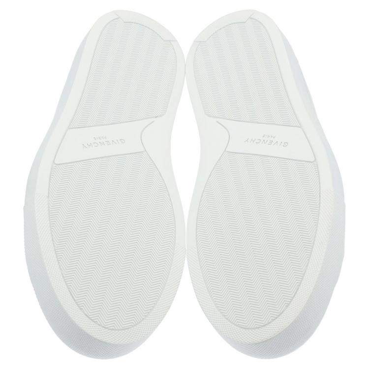 Pre Owned Givenchy White/Black Leather Urban Street Logo Slip On Sneakers Size 41