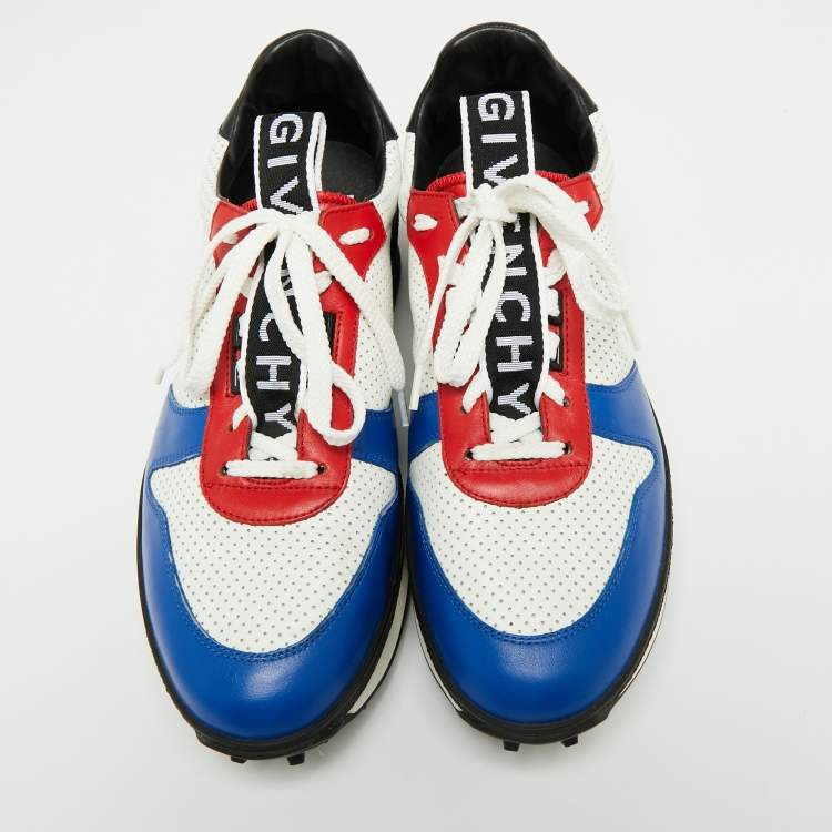 Pre Owned Givenchy Multicolor Leather Lace Up Sneakers Size 43