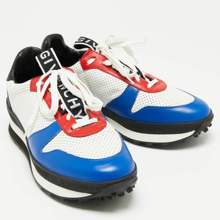 Pre Owned Givenchy Multicolor Leather Lace Up Sneakers Size 43