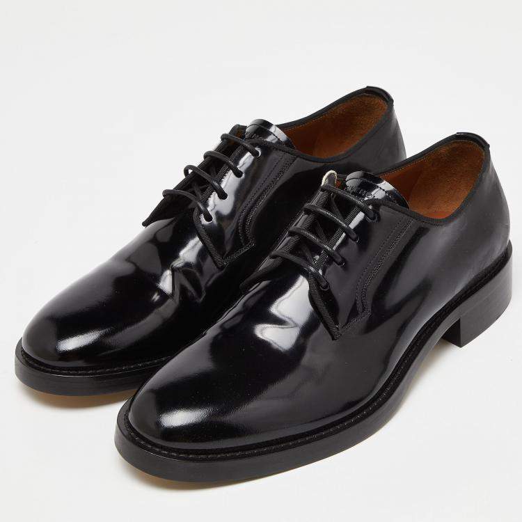 Pre Owned Givenchy Black Patent Leather Derby 42.5