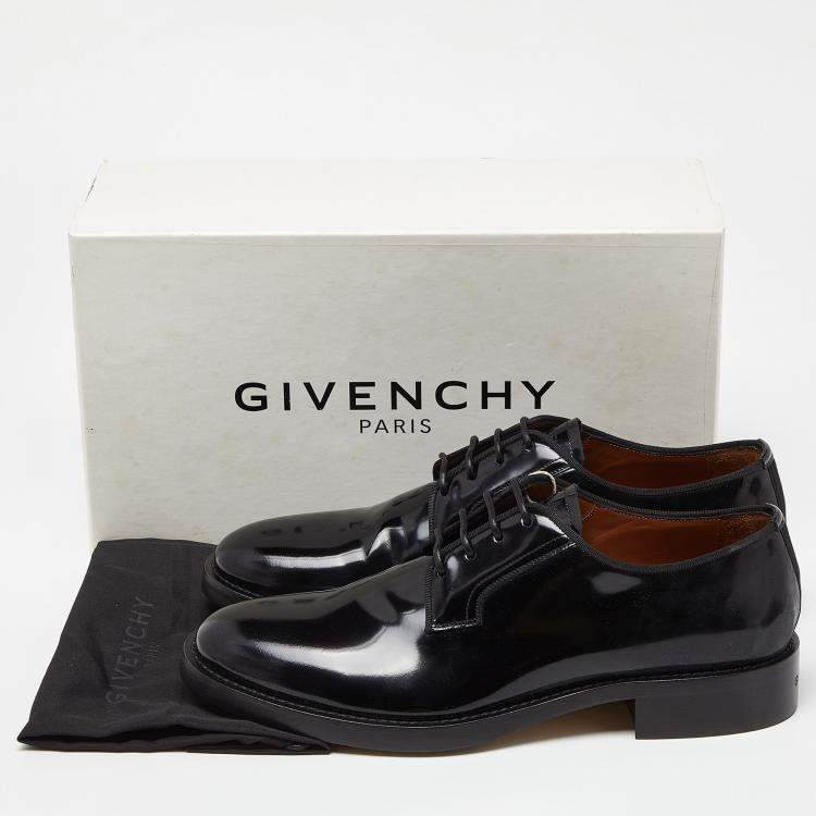 Pre Owned Givenchy Black Patent Leather Derby 42.5
