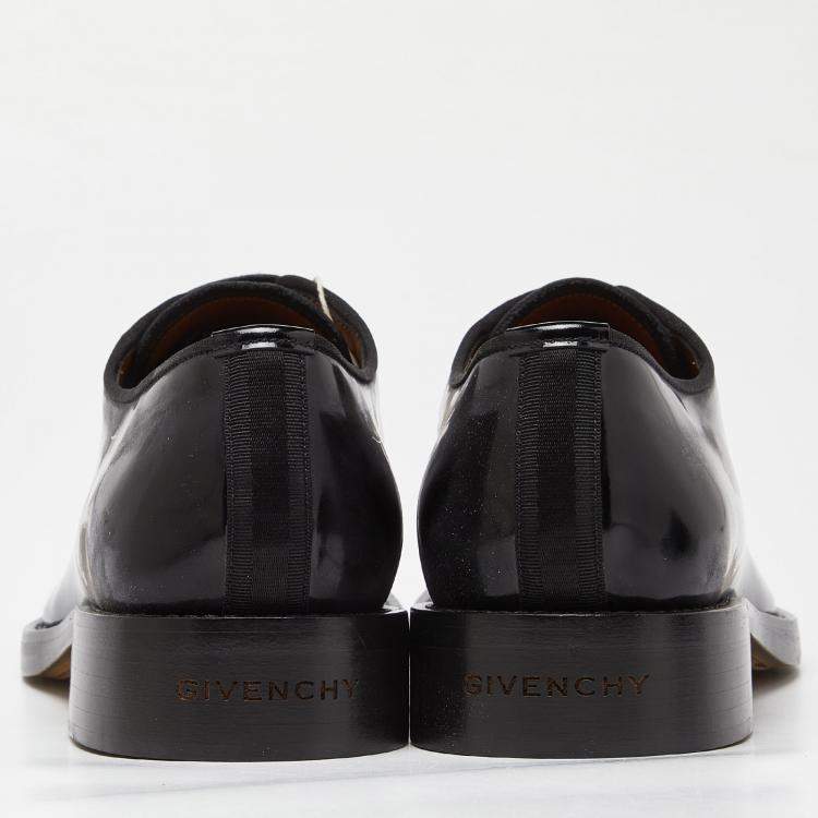 Pre Owned Givenchy Black Patent Leather Derby 42.5