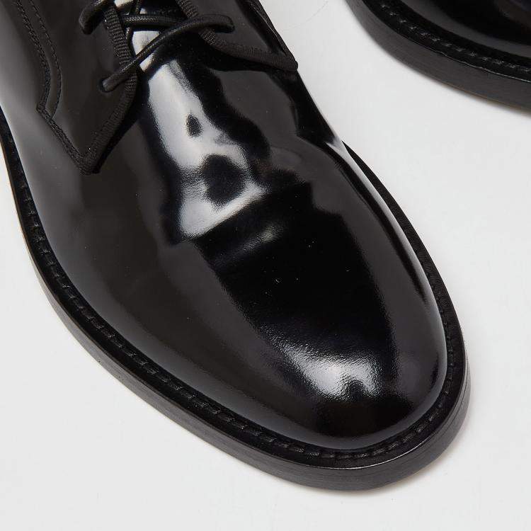Pre Owned Givenchy Black Patent Leather Derby 42.5