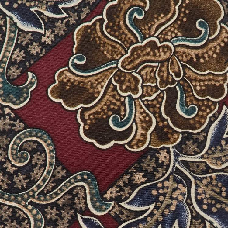 Pre Owned Givenchy Vintage Multicolor Floral Print Silk Traditional Tie 