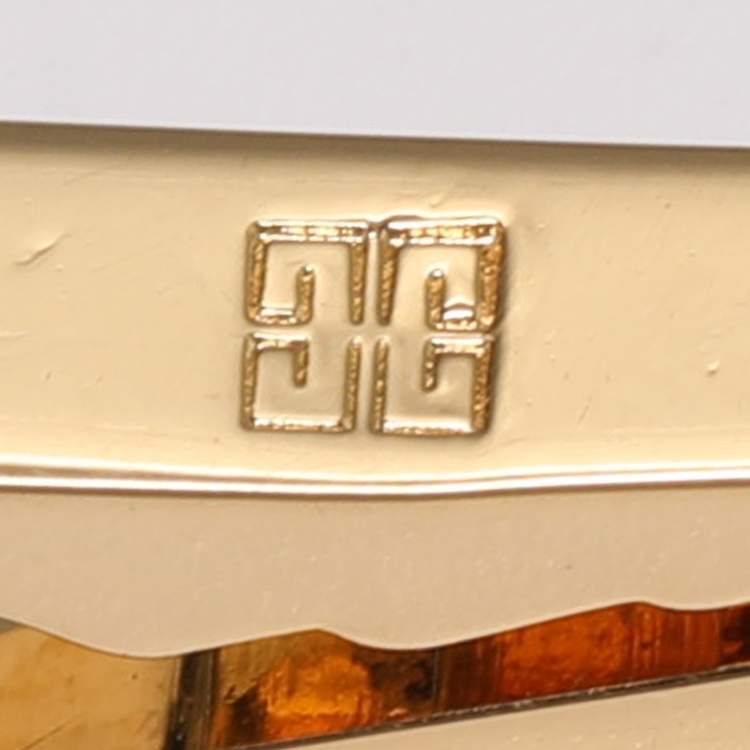 مملوكة مسبقًا Givenchy  Two Tone Hardware Chain Detail Tie Clip Bar and Cufflinks 