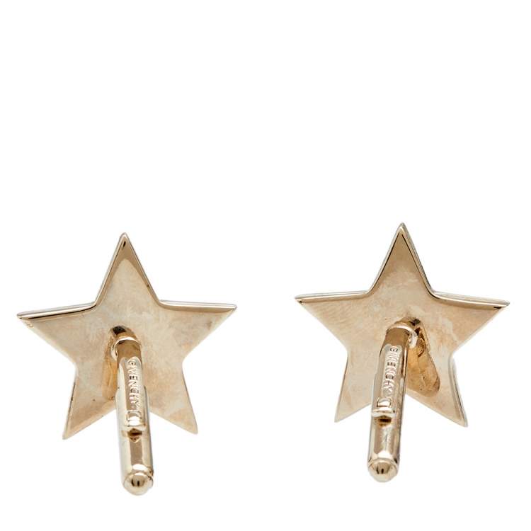 Pre Owned Givenchy Star Gold Tone Metal Cufflinks