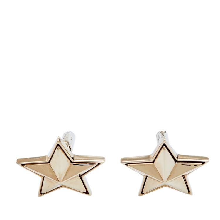 Pre Owned Givenchy Star Gold Tone Metal Cufflinks